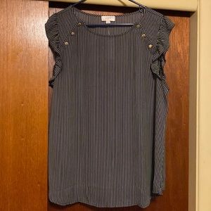 NWT black & white striped blouse
